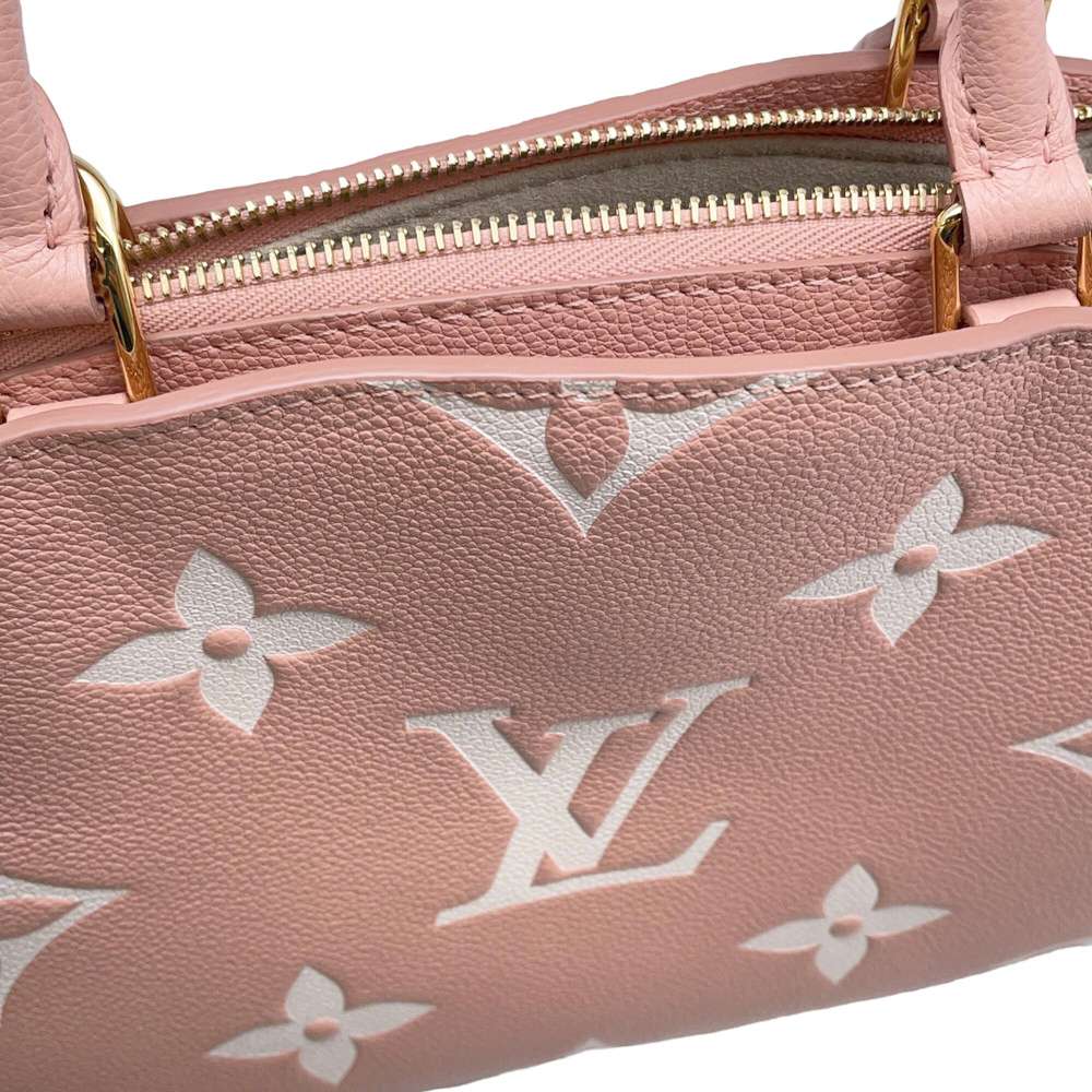 LOUIS VUITTON Petit Palais Rose Trianone/Crème M46353 Monogram Empreinte Leather Size PM