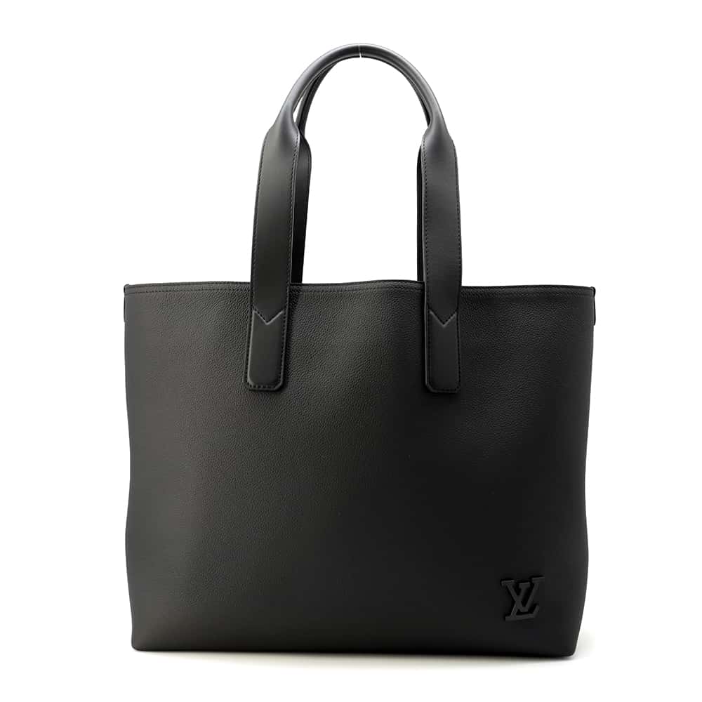 LOUIS VUITTON Pilot Tote Noir M24771 LV Aerogram Cowhide Leather