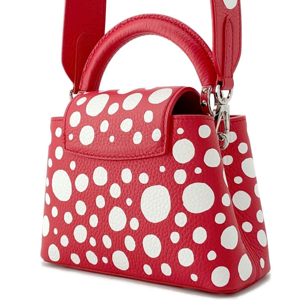 LOUIS VUITTON LV × YK Capucines Red M21692 Calf Leather Infinity Dot Size MINI