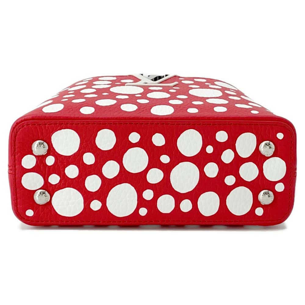 LOUIS VUITTON LV × YK Capucines Red M21692 Calf Leather Infinity Dot Size MINI