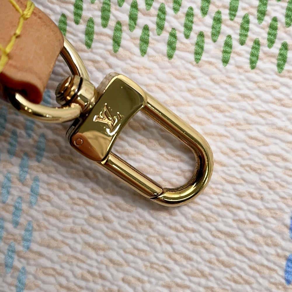 LOUIS VUITTON Nano Noe Pistachio Green N40640 Damier Licious