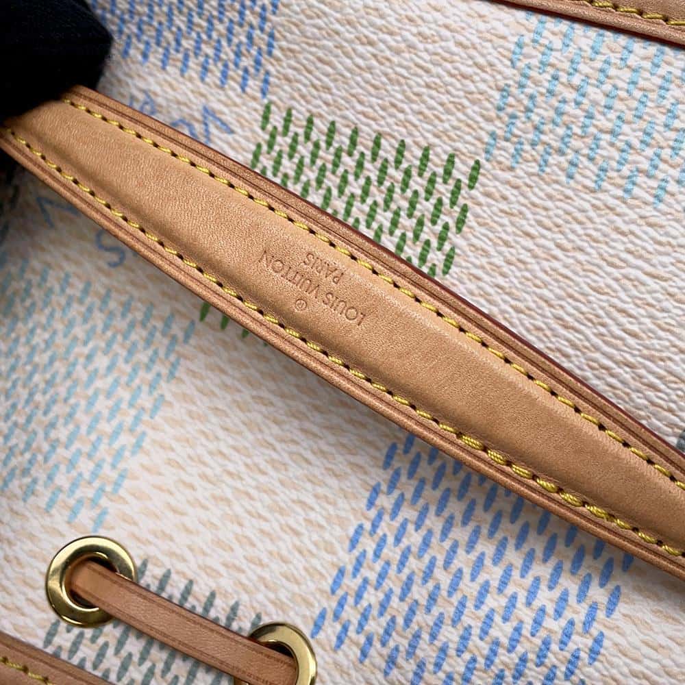 LOUIS VUITTON Nano Noe Pistachio Green N40640 Damier Licious