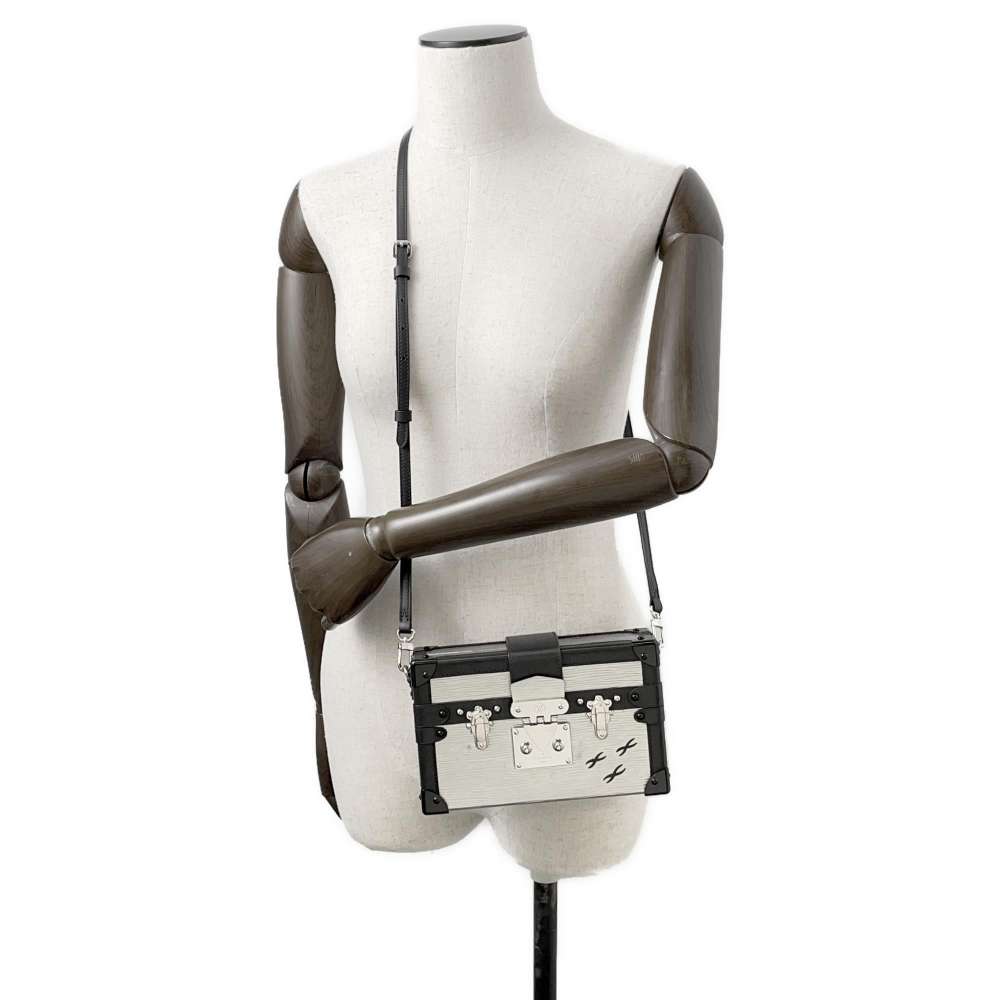LOUIS VUITTON Petite Malle Silver M55309 Epi Leather