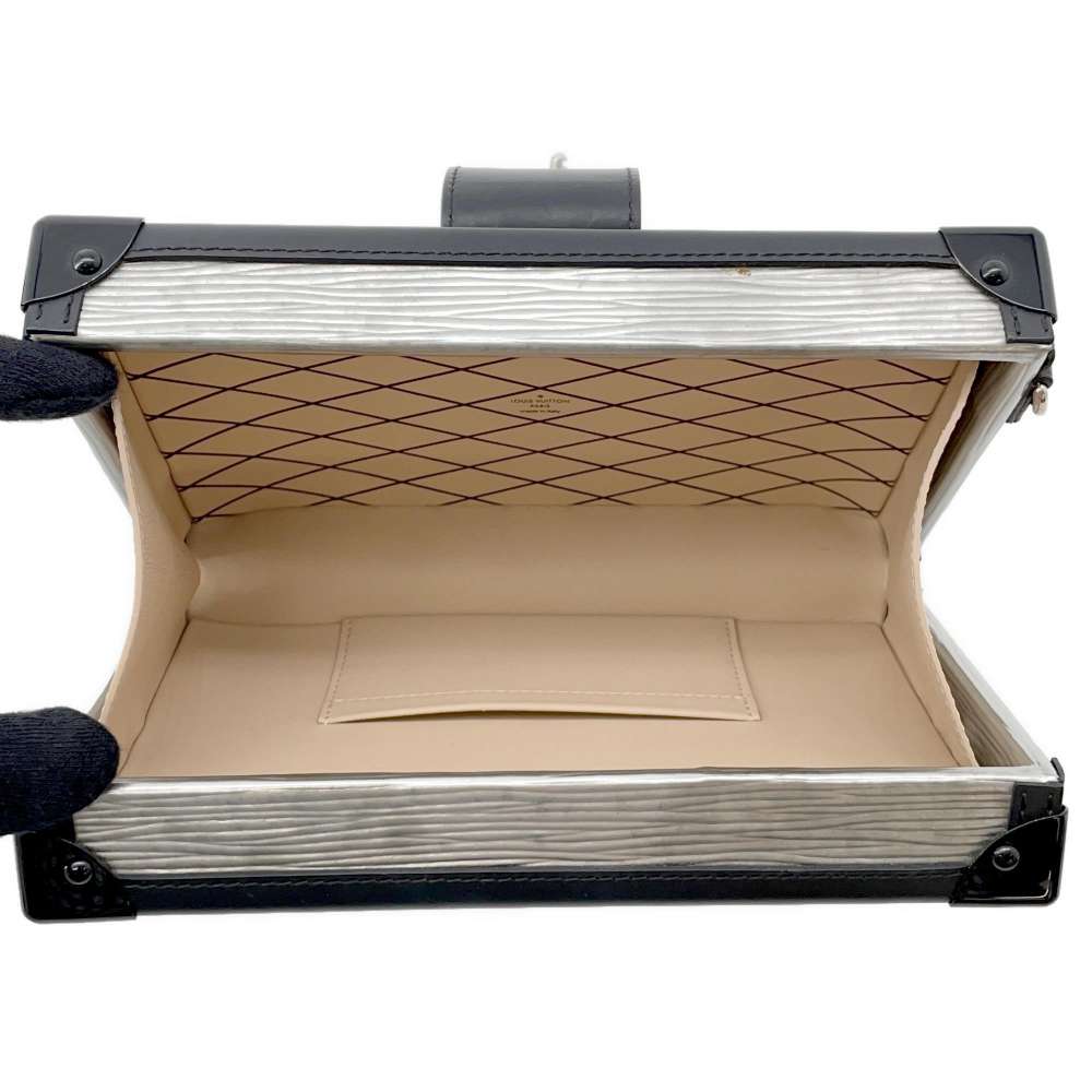 LOUIS VUITTON Petite Malle Silver M55309 Epi Leather