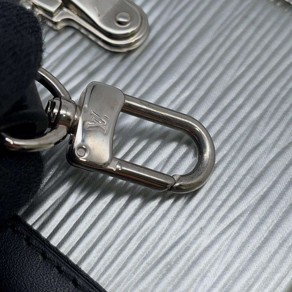 LOUIS VUITTON Petite Malle Silver M55309 Epi Leather