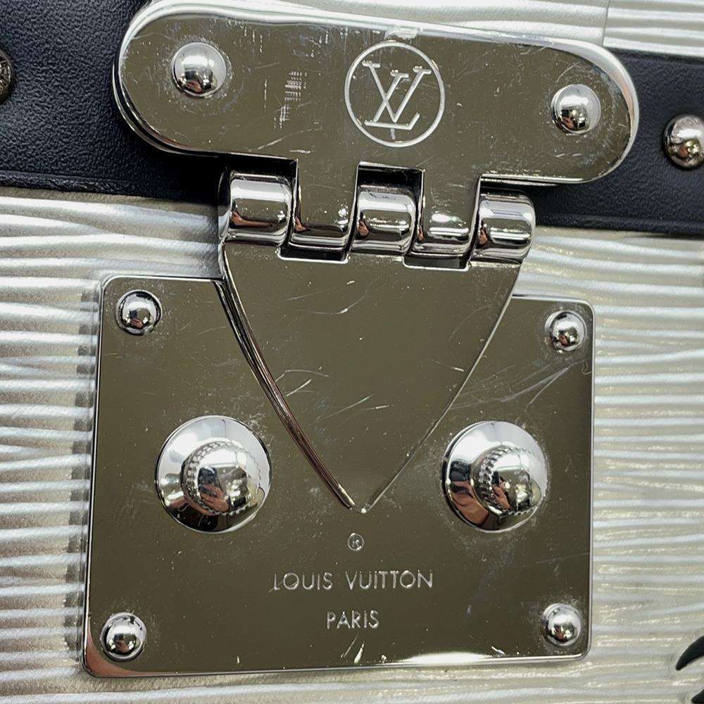 LOUIS VUITTON Petite Malle Silver M55309 Epi Leather