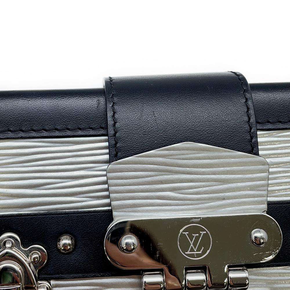 LOUIS VUITTON Petite Malle Silver M55309 Epi Leather
