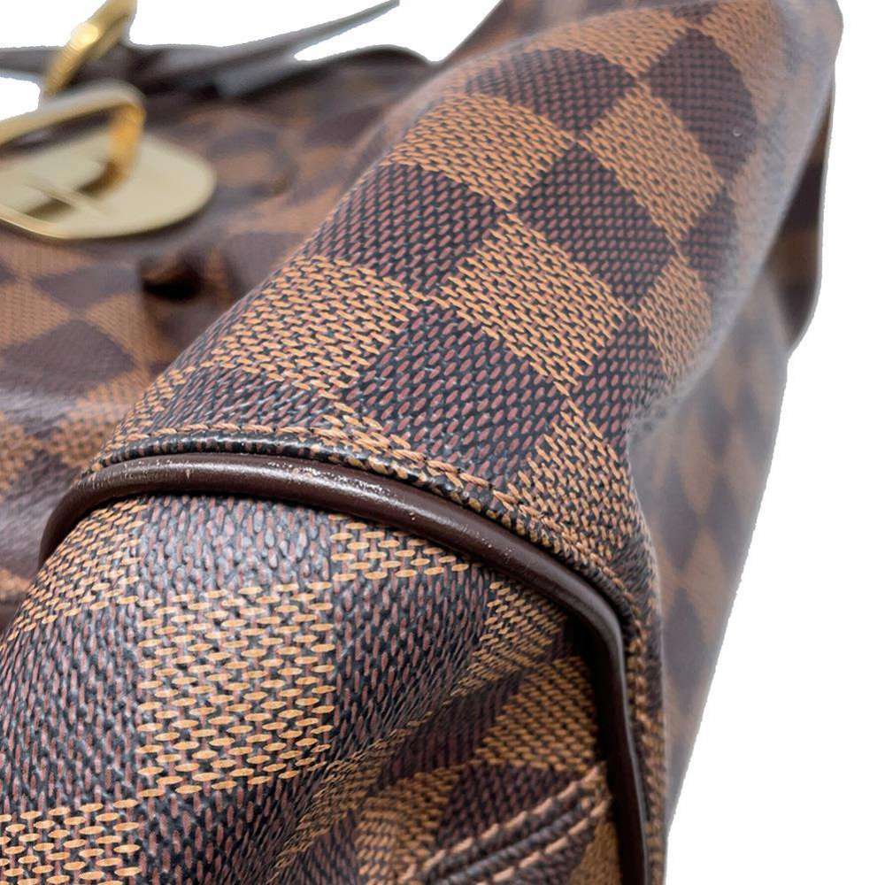 LOUIS VUITTON Sistina Red N41542 Damier Ebene Canvas Size PM