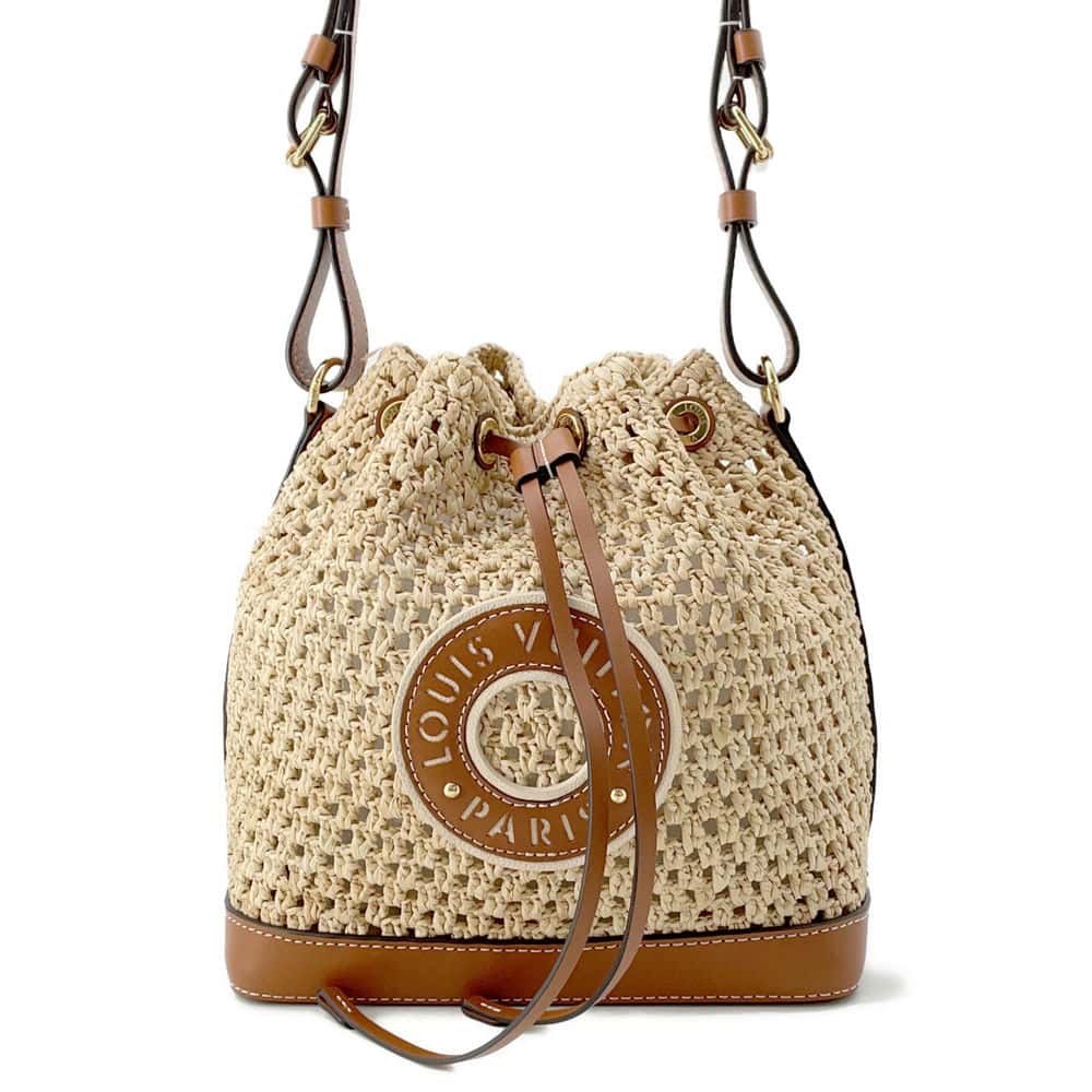 LOUIS VUITTON Noe Natural/Tan M24722 Raffia Leather Size BB