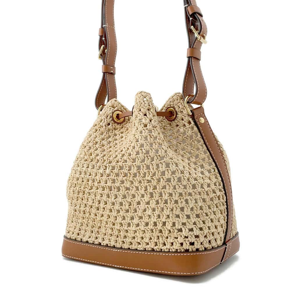 LOUIS VUITTON Noe Natural/Tan M24722 Raffia Leather Size BB