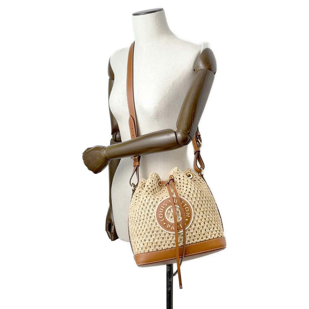 LOUIS VUITTON Noe Natural/Tan M24722 Raffia Leather Size BB