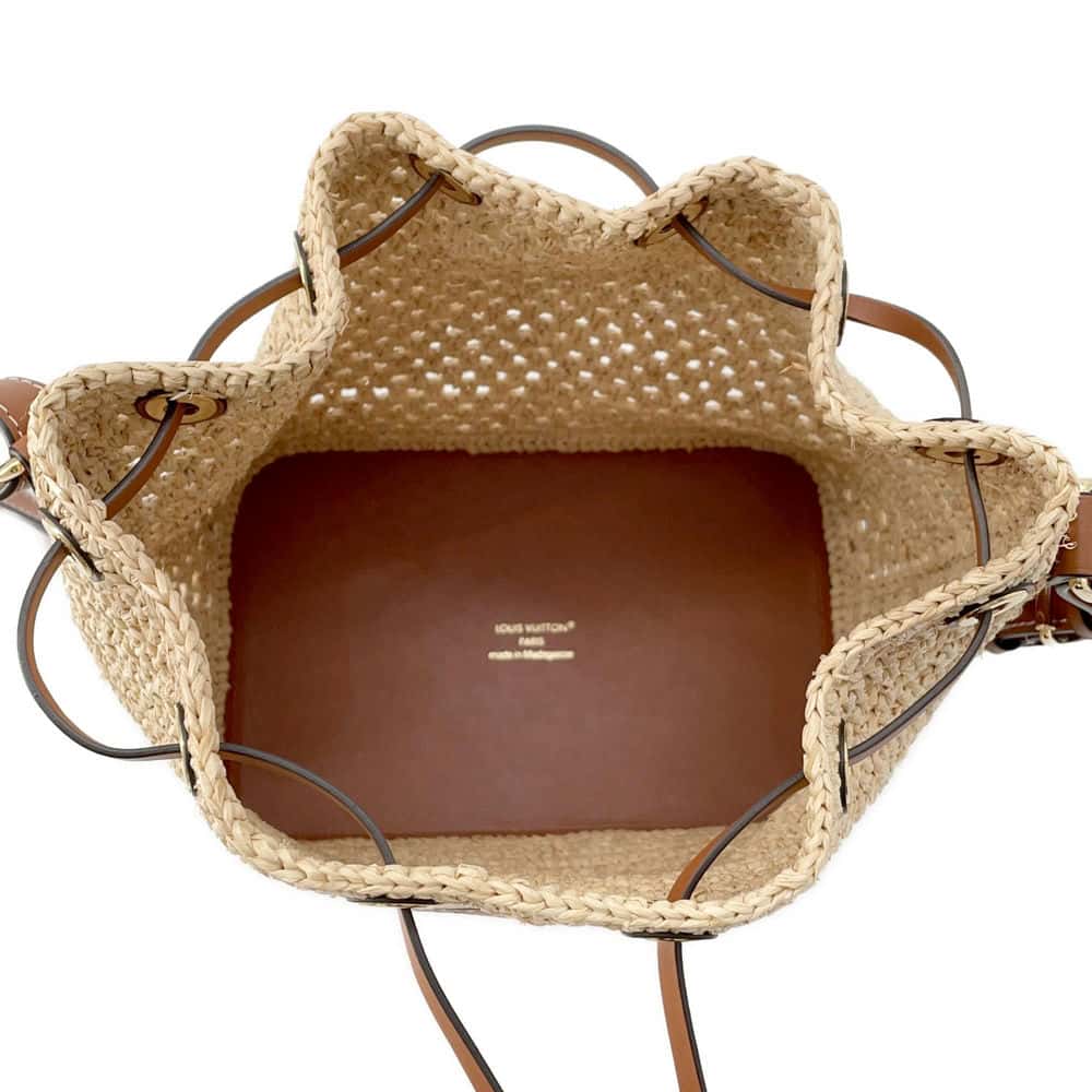 LOUIS VUITTON Noe Natural/Tan M24722 Raffia Leather Size BB
