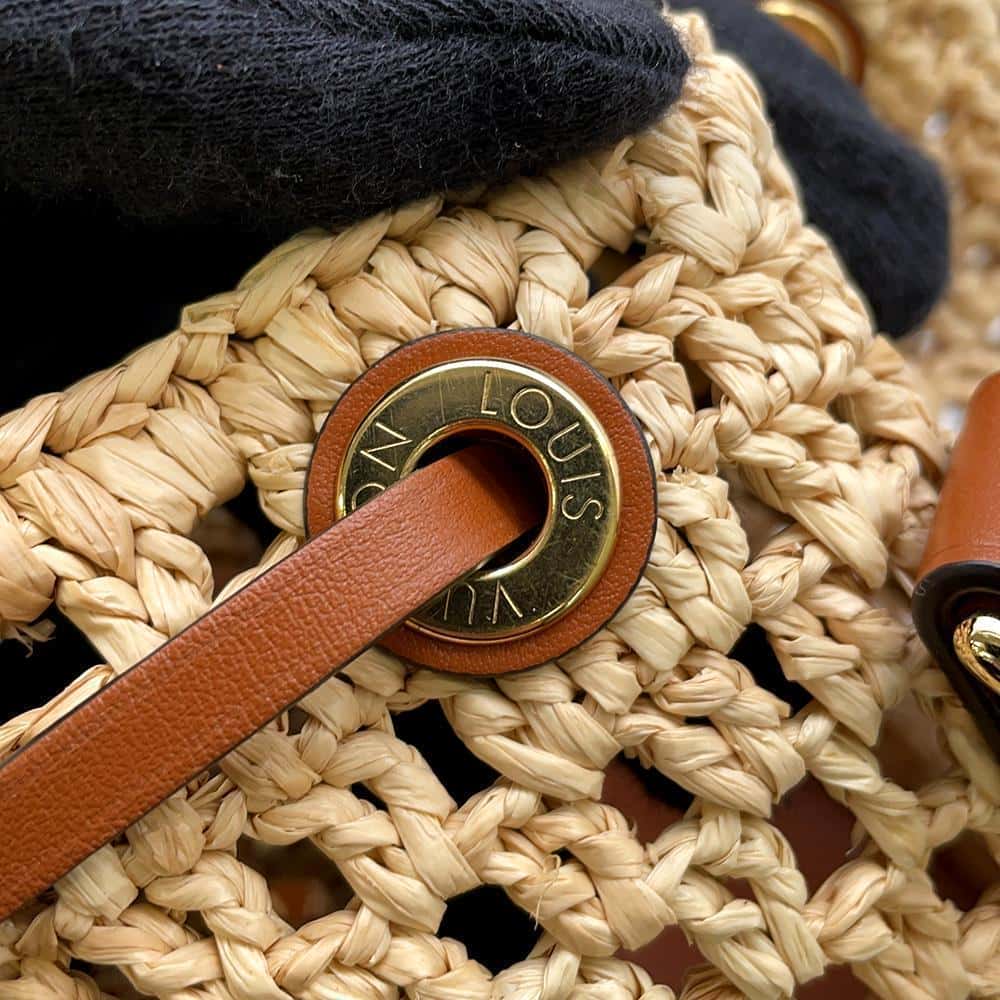LOUIS VUITTON Noe Natural/Tan M24722 Raffia Leather Size BB
