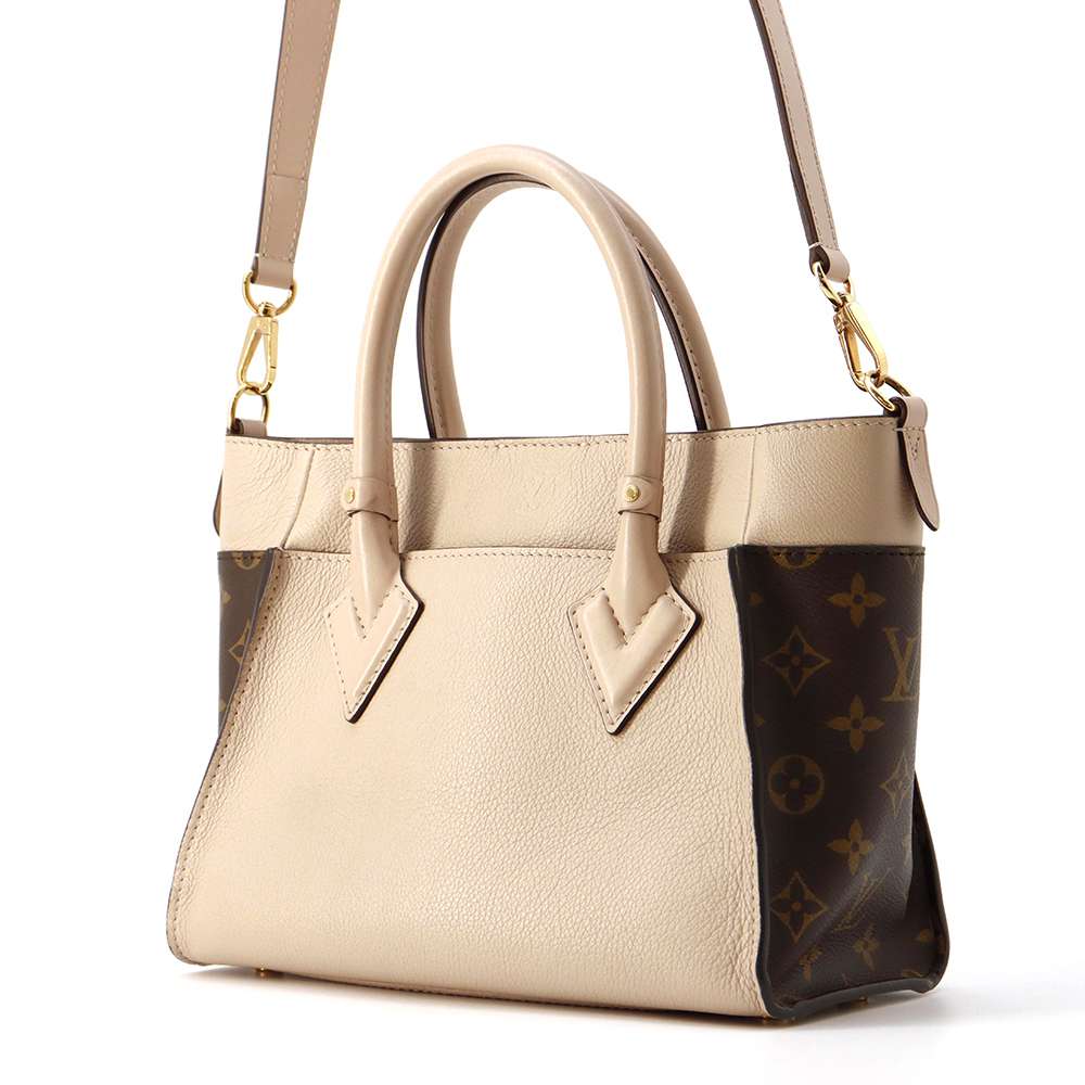 LOUIS VUITTON On My Side Greige M57729 Monogram Calf Leather Size PM