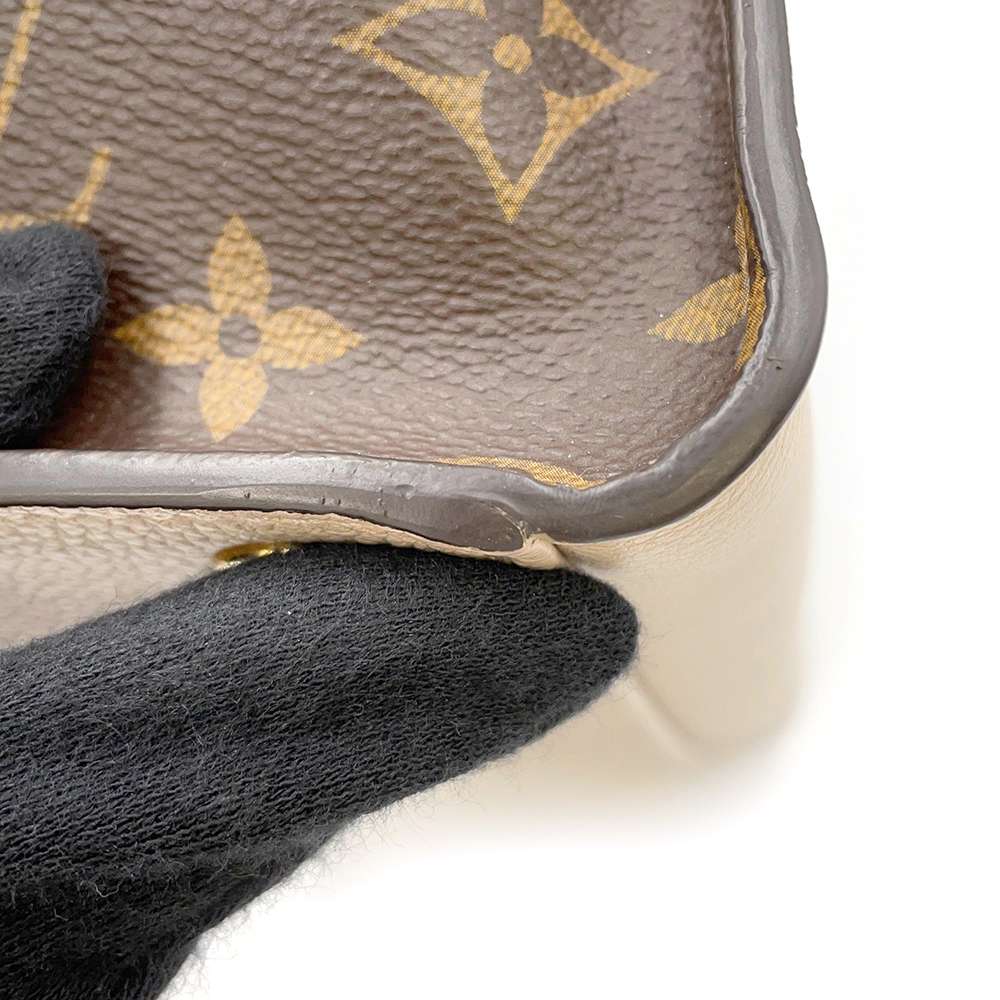 LOUIS VUITTON On My Side Greige M57729 Monogram Calf Leather Size PM