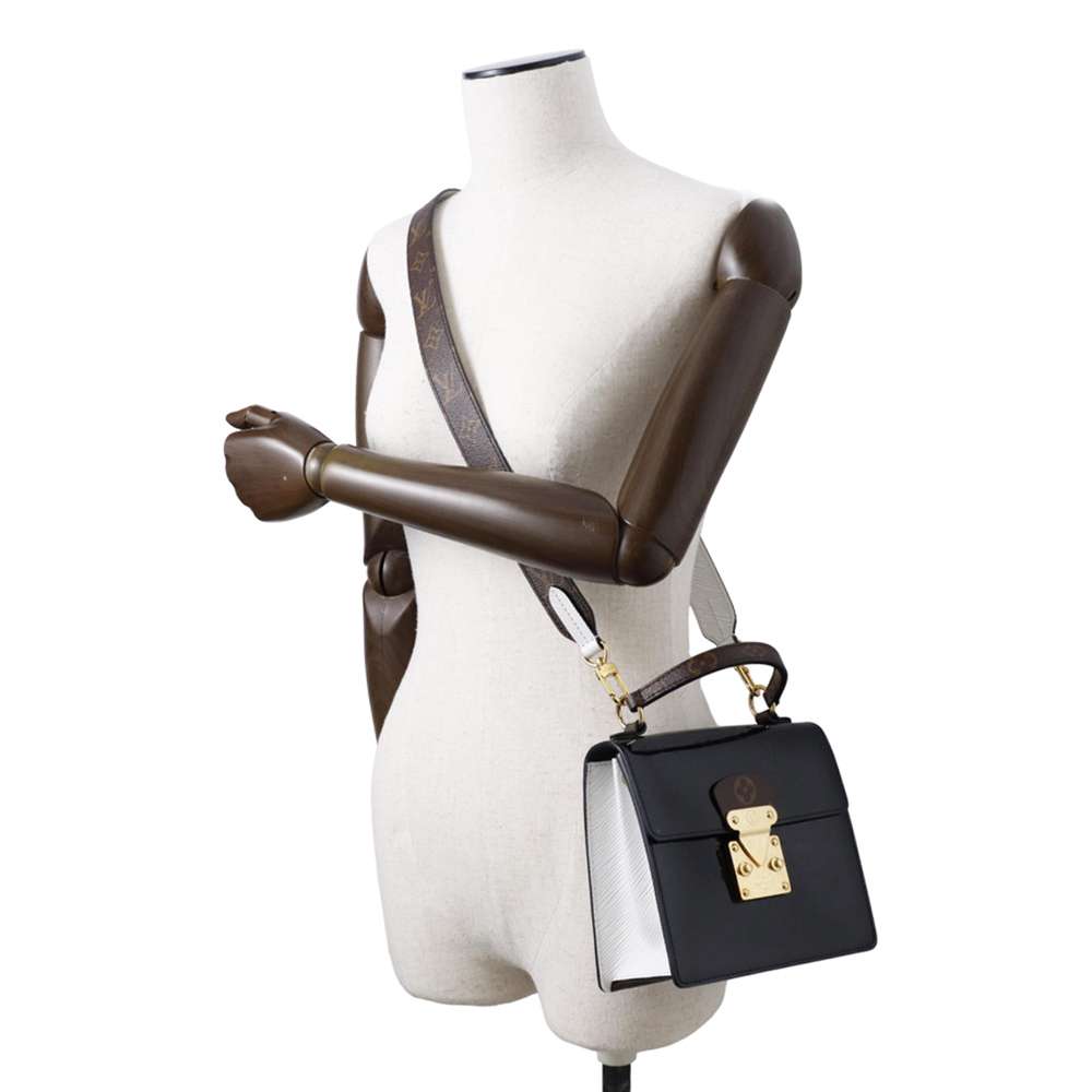 LOUIS VUITTON Spring street Noir/White M90375 Monogram Monogram Vernis Leather Epi Leather Size PM