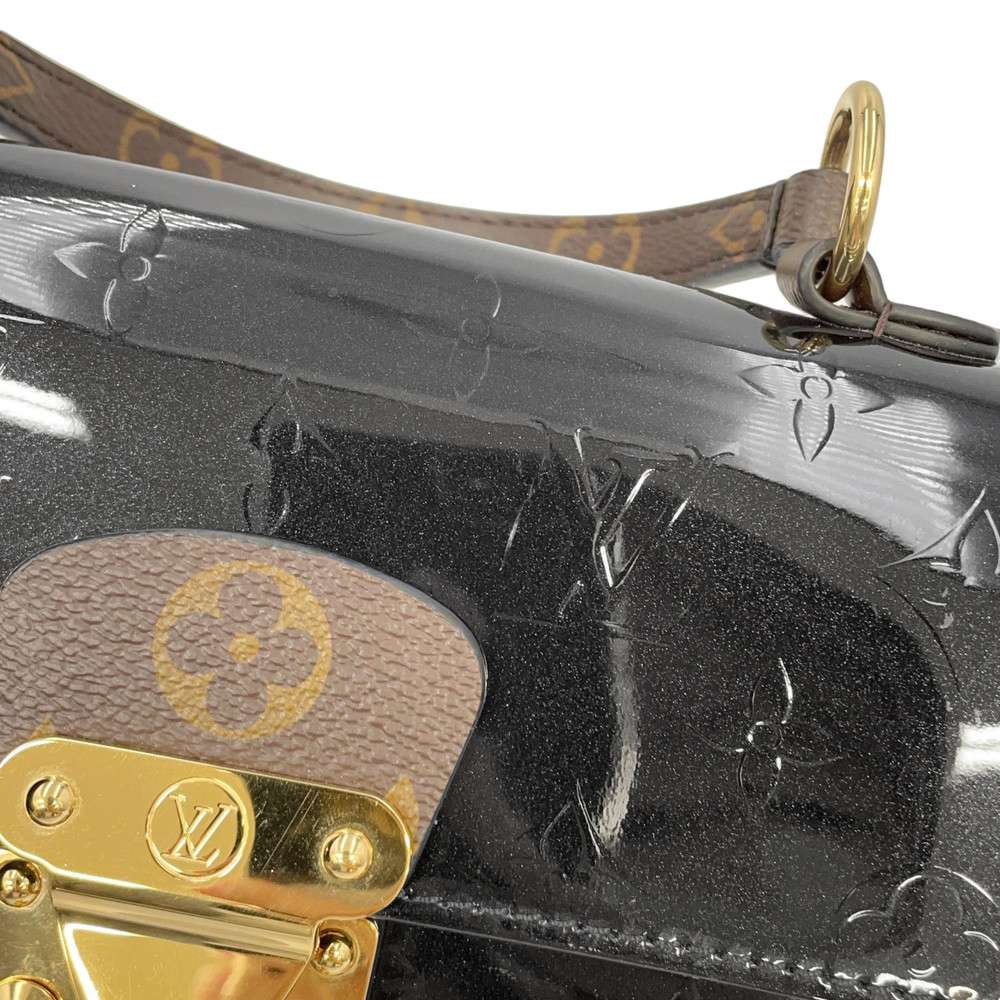 LOUIS VUITTON Spring street Noir/White M90375 Monogram Monogram Vernis Leather Epi Leather Size PM