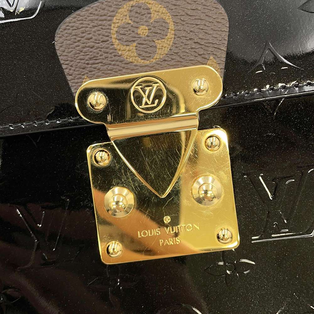 LOUIS VUITTON Spring street Noir/White M90375 Monogram Monogram Vernis Leather Epi Leather Size PM