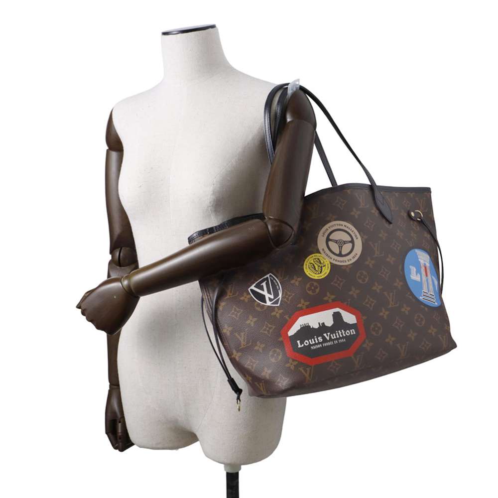 LOUIS VUITTON Neverfull Red M42844 Monogram sticker Size MM