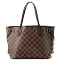 LOUIS VUITTON Neverfull Red N41359 Damier Ebene Canvas Size PM