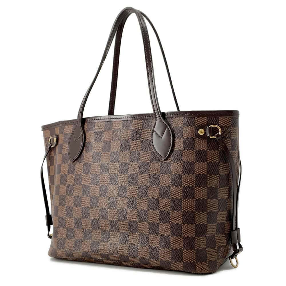 LOUIS VUITTON Neverfull Red N41359 Damier Ebene Canvas Size PM