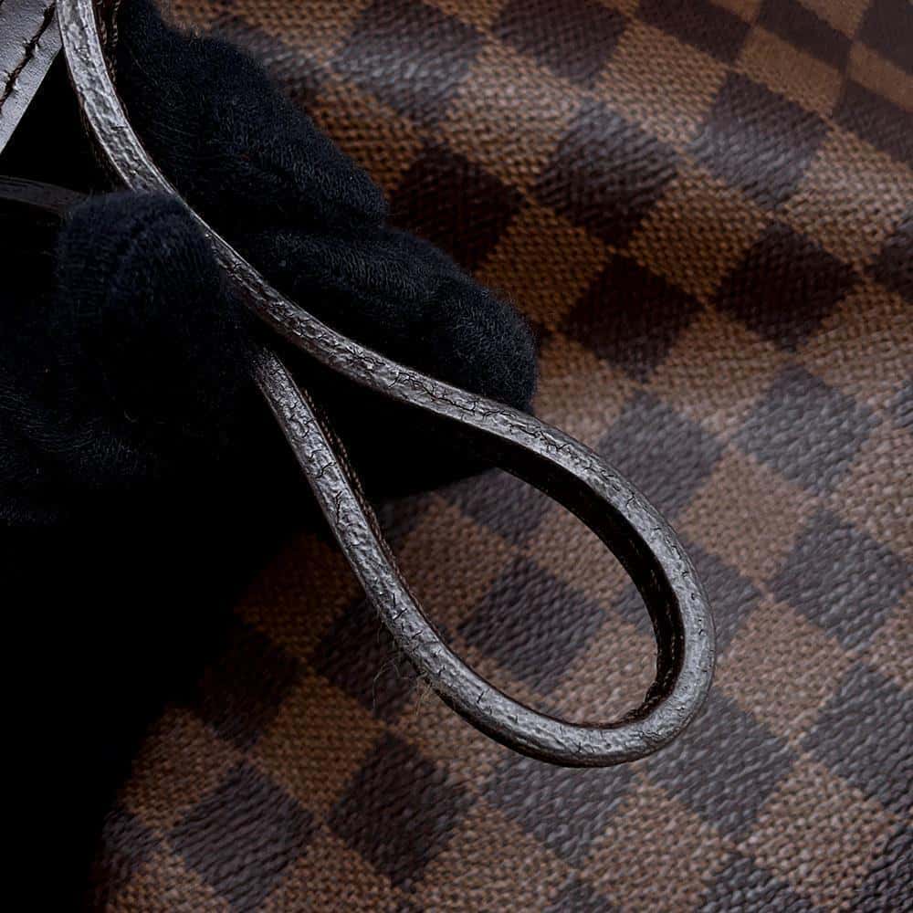 LOUIS VUITTON Neverfull Red N41359 Damier Ebene Canvas Size PM
