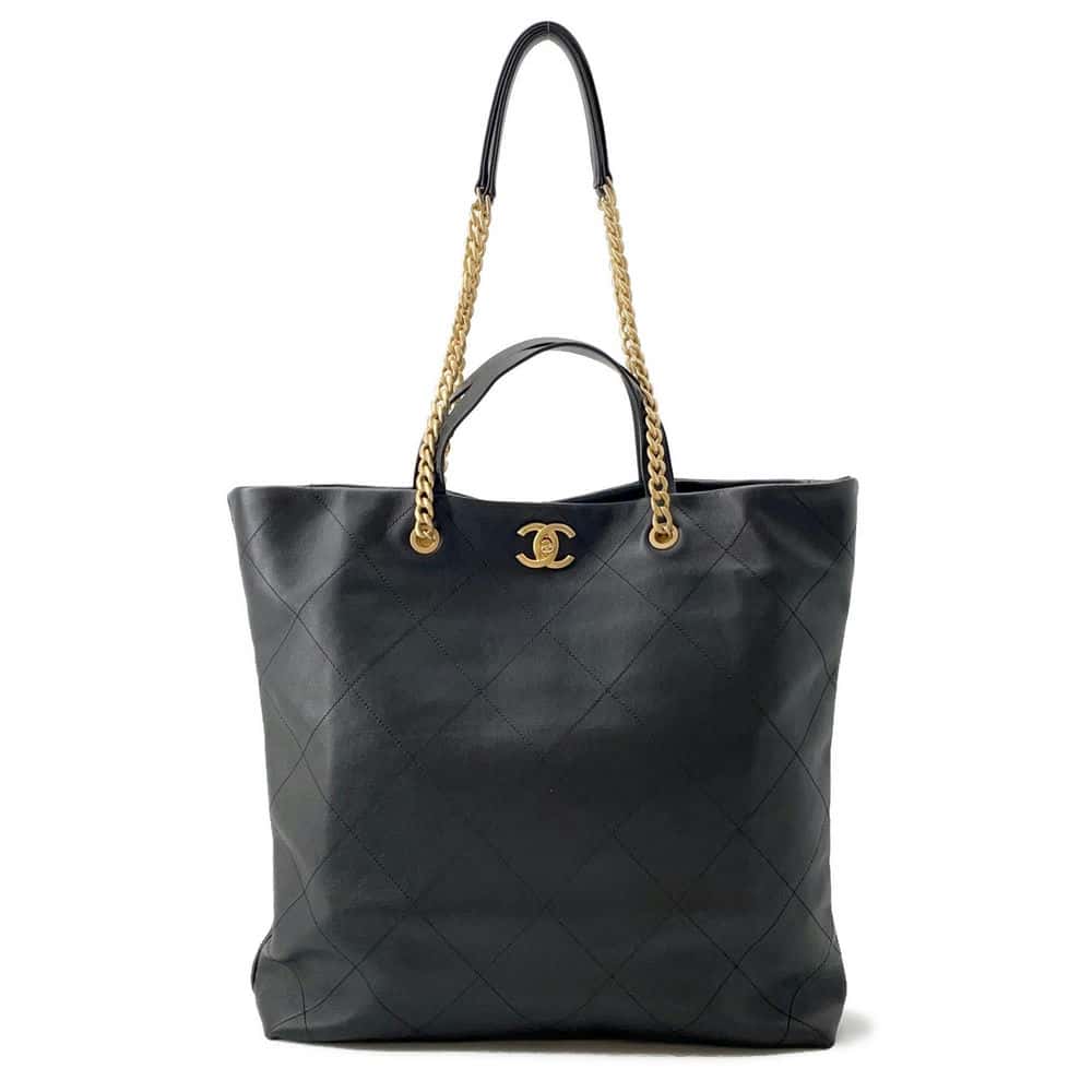 CHANEL Matelasse 2way Chain Tote BlackAS3128 Lambskin