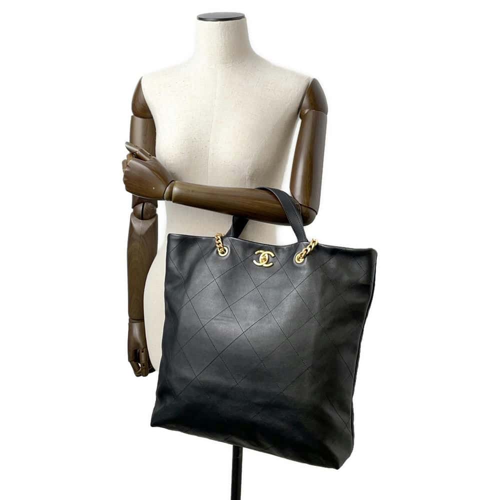 CHANEL Matelasse 2way Chain Tote BlackAS3128 Lambskin
