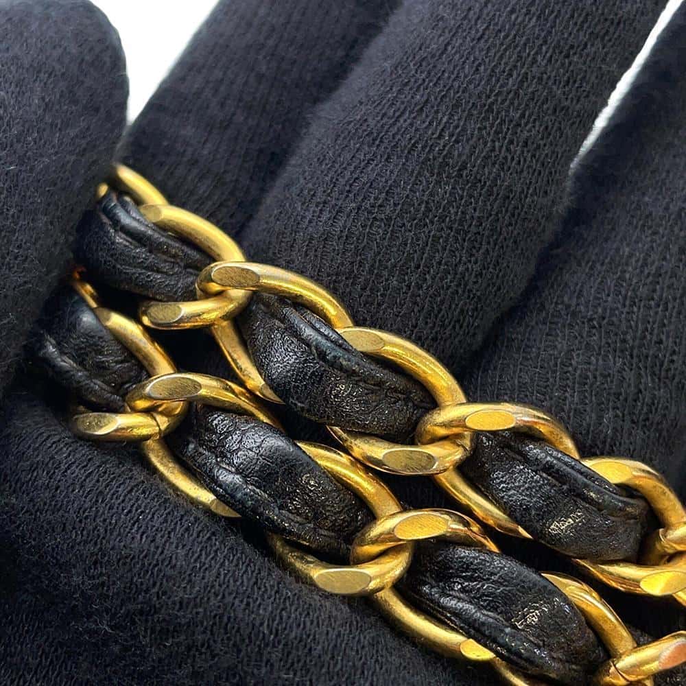 CHANEL Matelasse Chain Tote Black Caviar Leather