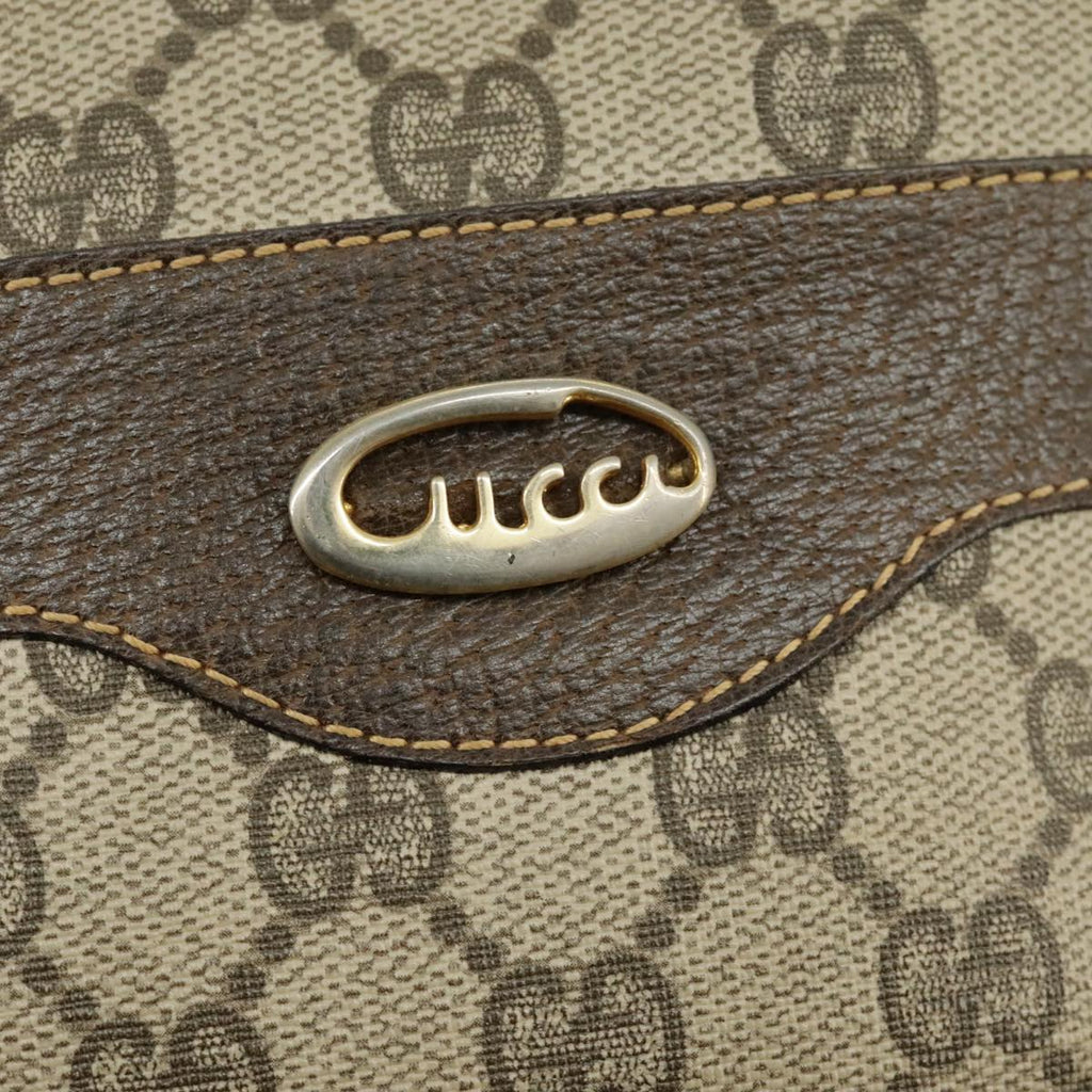 GUCCI GG Supreme Web Sherry Line Hand Bag PVC Beige Green Red 98868
