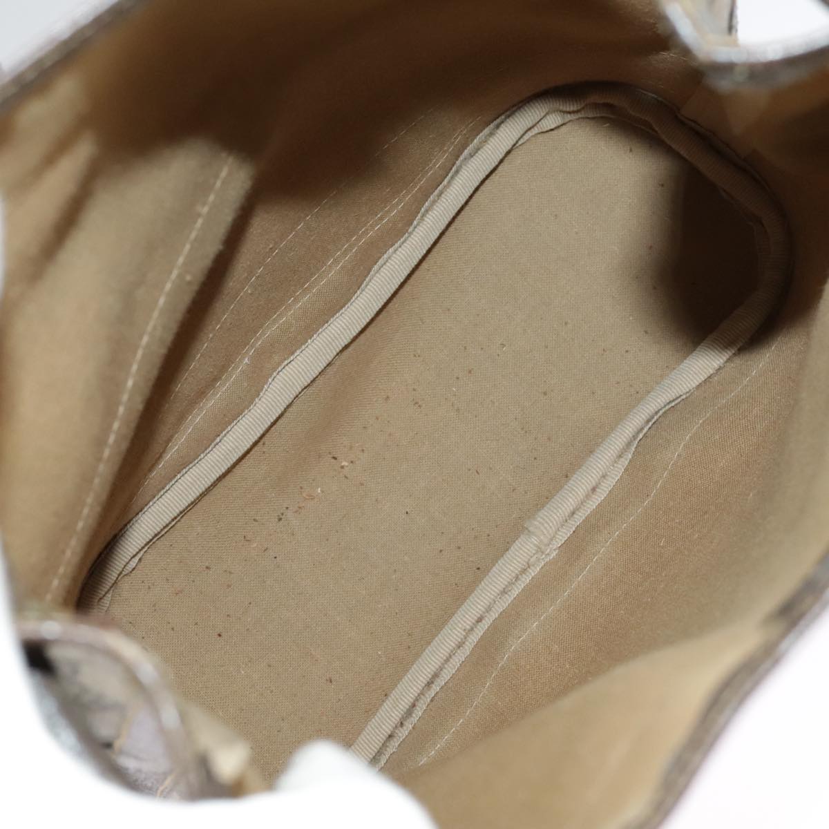 GUCCI GG Supreme Web Sherry Line Hand Bag PVC Beige Green Red 98868