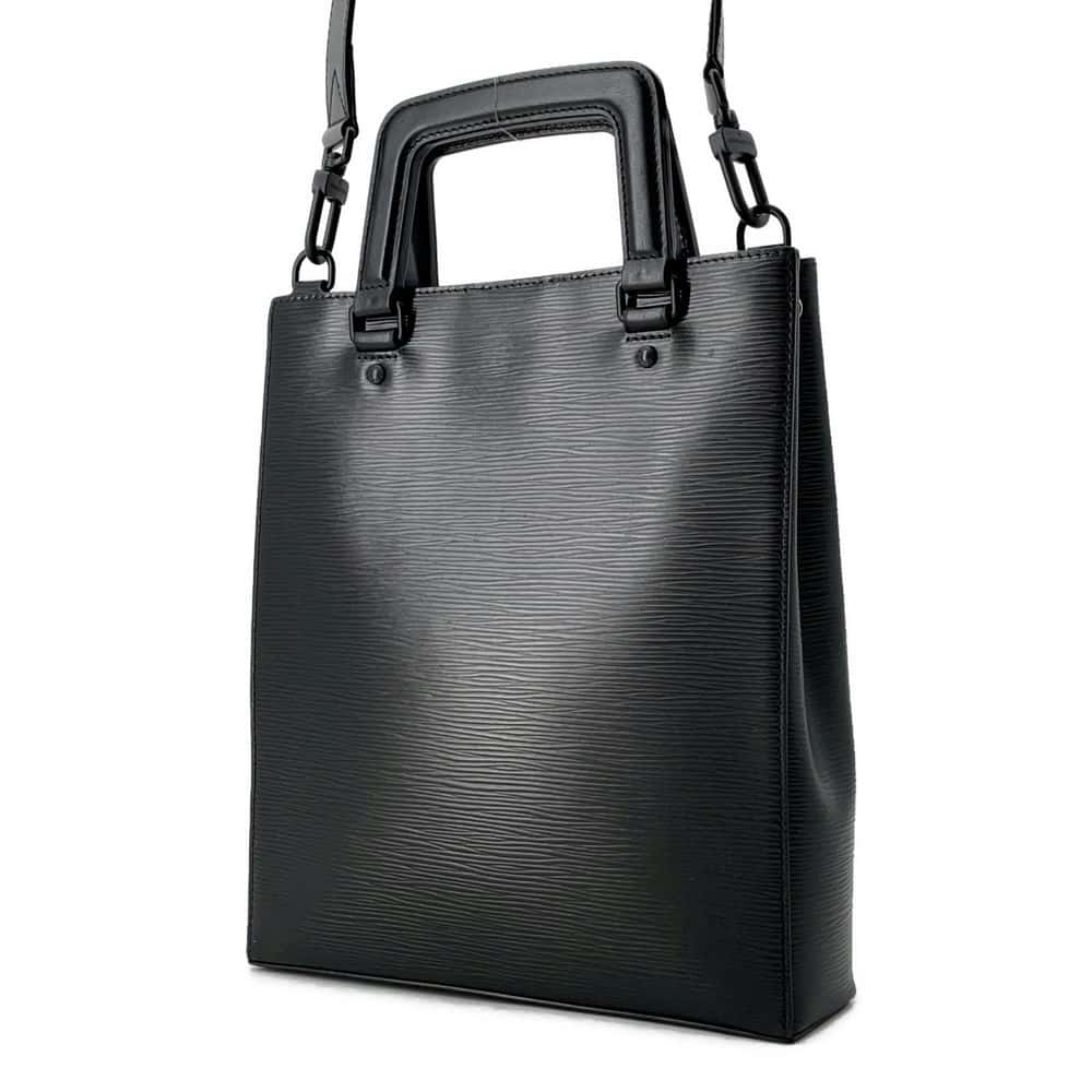 LOUIS VUITTON Sac Plat Fold Noir M58497 Epi Leather