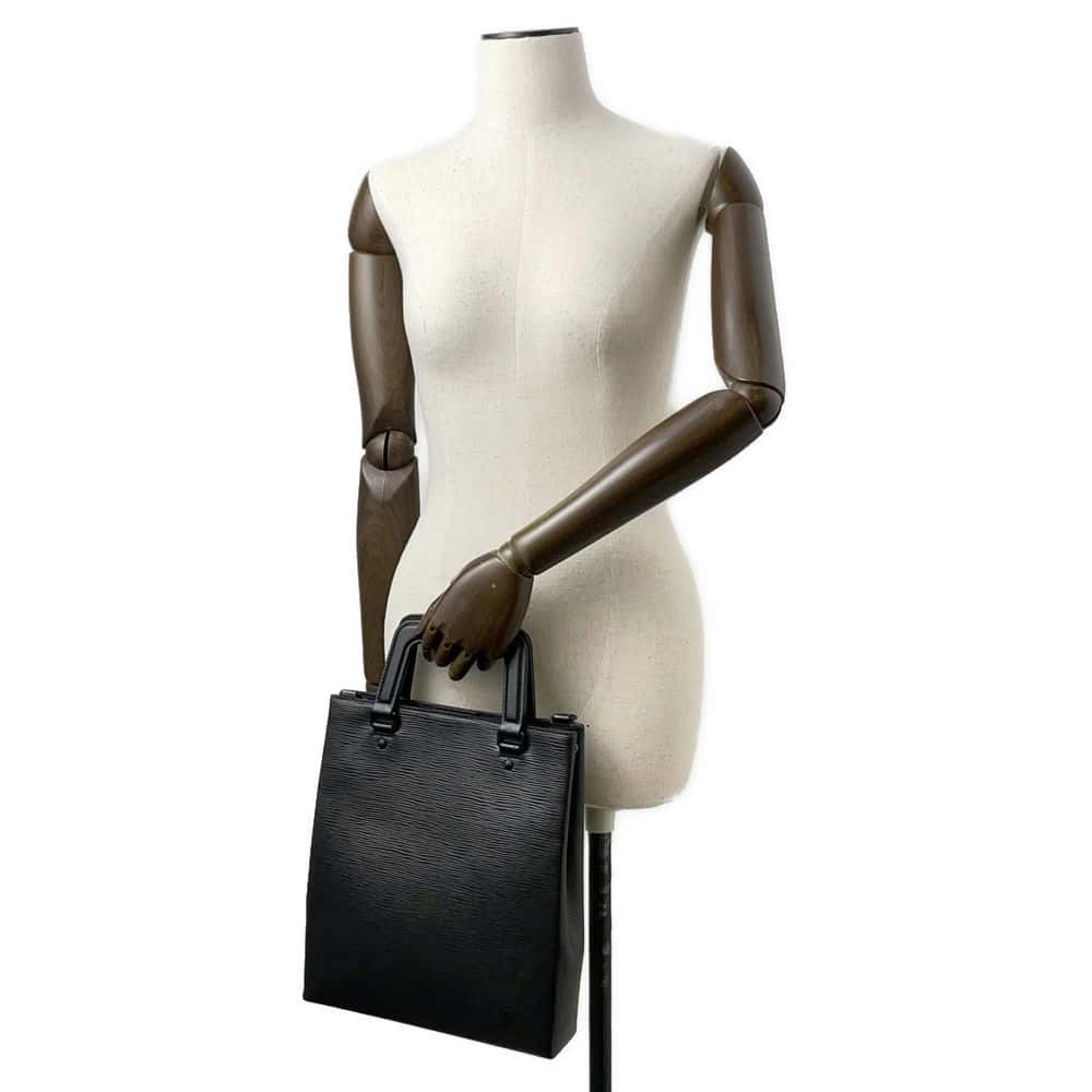 LOUIS VUITTON Sac Plat Fold Noir M58497 Epi Leather