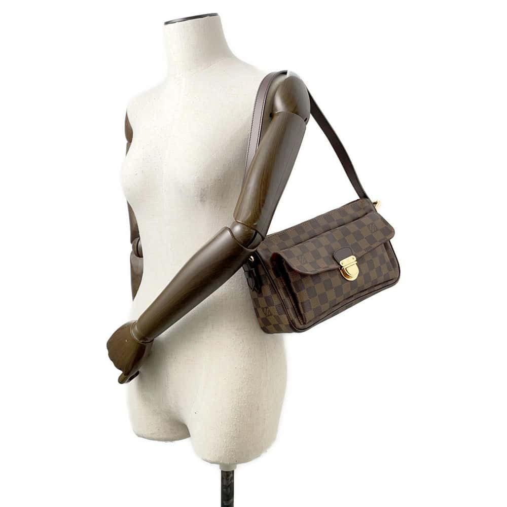 LOUIS VUITTON Ravello Red N60006 Damier Ebene Canvas Size GM