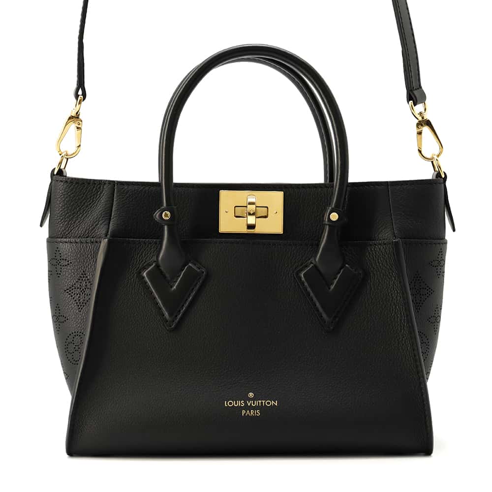 LOUIS VUITTON On My Side Noir M21546 Calf Leather Monogram Mahina Size PM