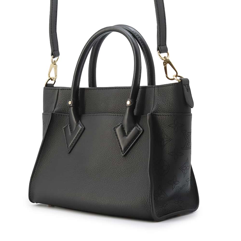 LOUIS VUITTON On My Side Noir M21546 Calf Leather Monogram Mahina Size PM
