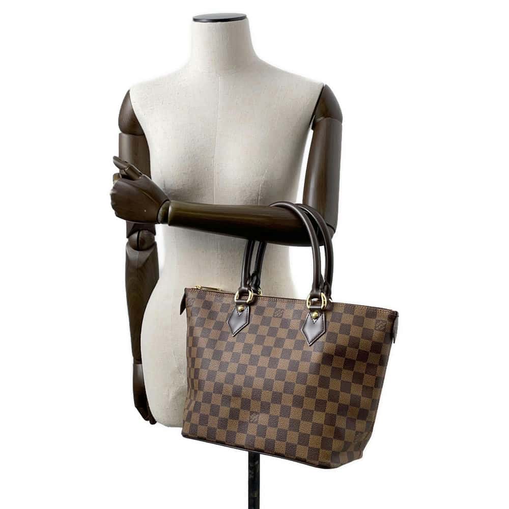 LOUIS VUITTON Saleya Red N51183 Damier Ebene Canvas Size PM