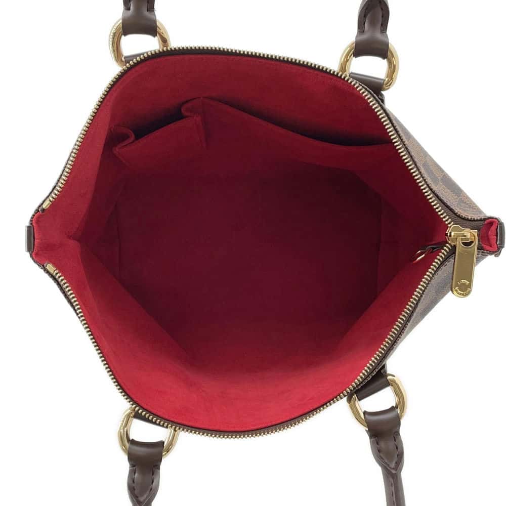 LOUIS VUITTON Saleya Red N51183 Damier Ebene Canvas Size PM