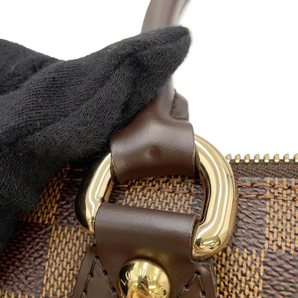 LOUIS VUITTON Saleya Red N51183 Damier Ebene Canvas Size PM