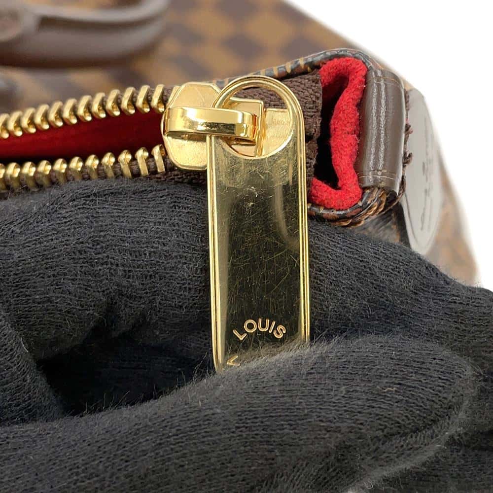 LOUIS VUITTON Saleya Red N51183 Damier Ebene Canvas Size PM