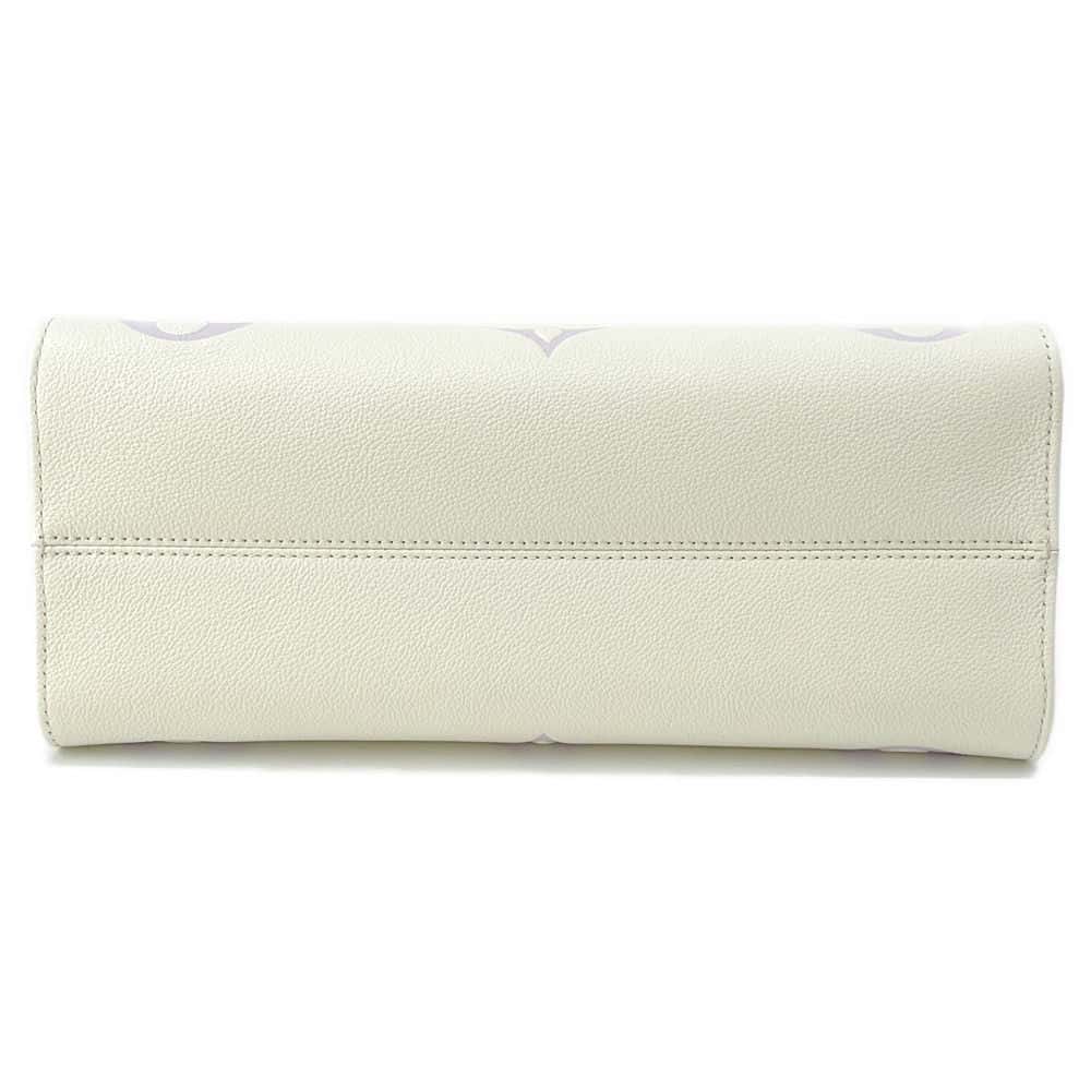 LOUIS VUITTON Onthego Latte White/Lilac M23937 Monogram Empreinte Leather Size MM