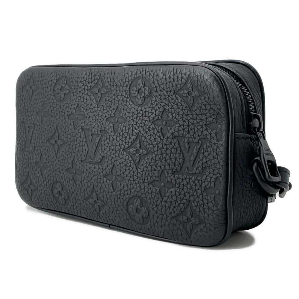 LOUIS VUITTON Pochette Volga Noir M55703 Monogram Empreinte Leather
