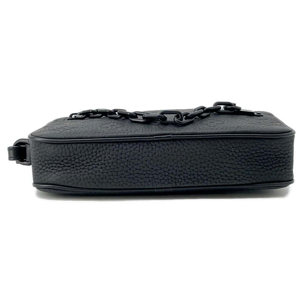 LOUIS VUITTON Pochette Volga Noir M55703 Monogram Empreinte Leather