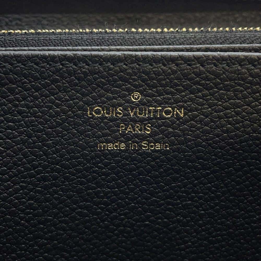 LOUIS VUITTON Zippy Wallet Noir M61864 Monogram Empreinte Leather