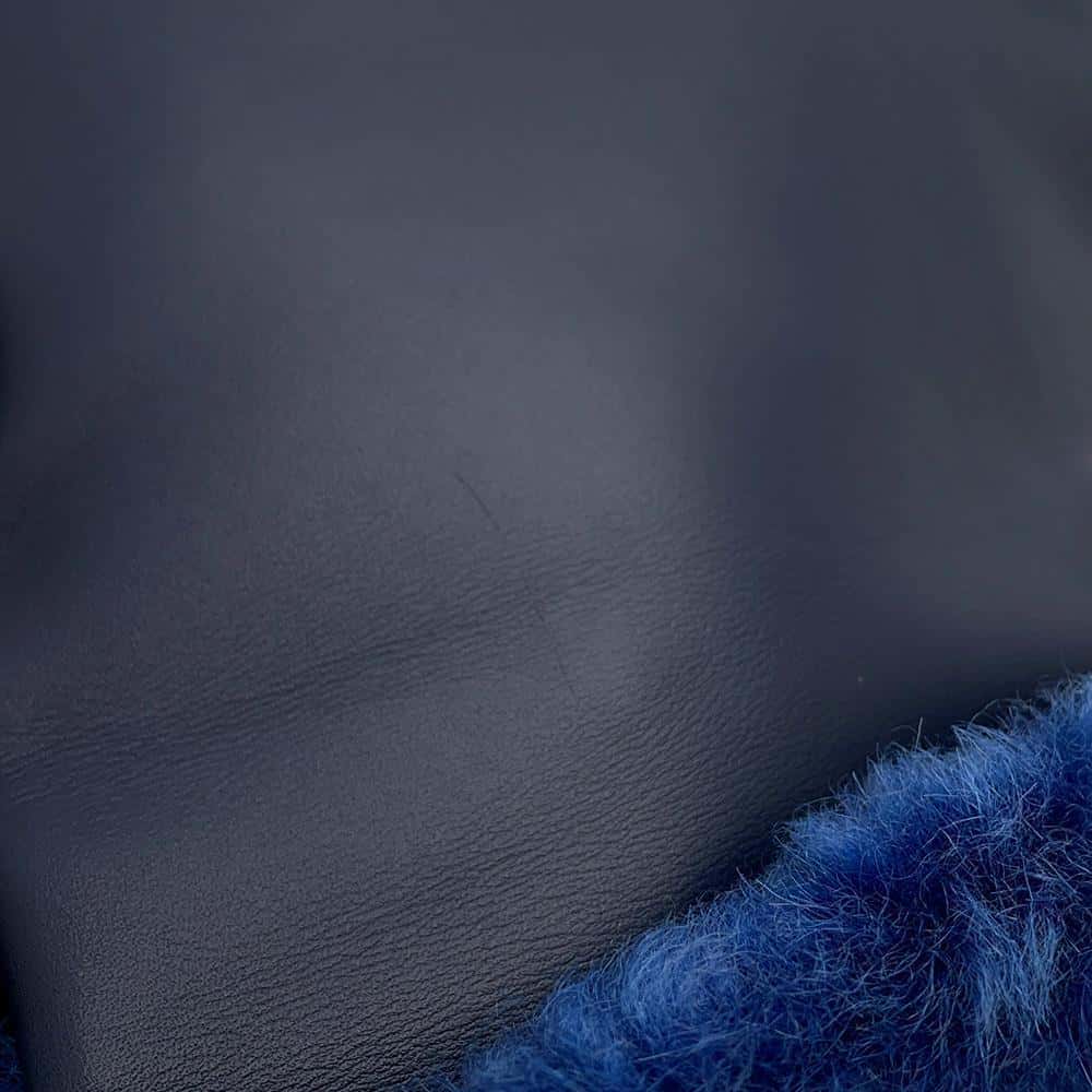 CHANEL 19 Chain Shoulder Bag Blue Fur