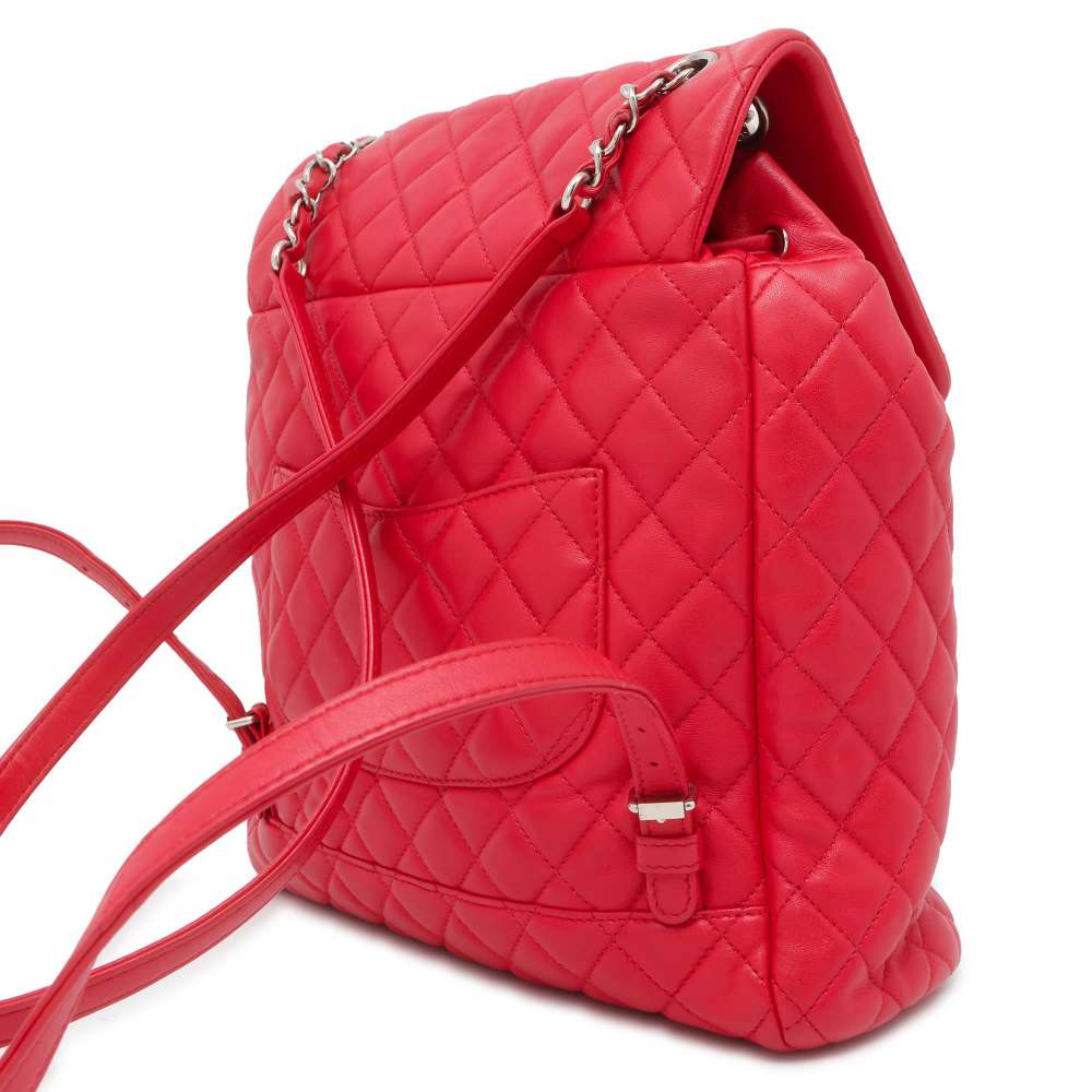 CHANEL Matelasse Urban Spirit Backpack RedA91122 Lambskin Size Large