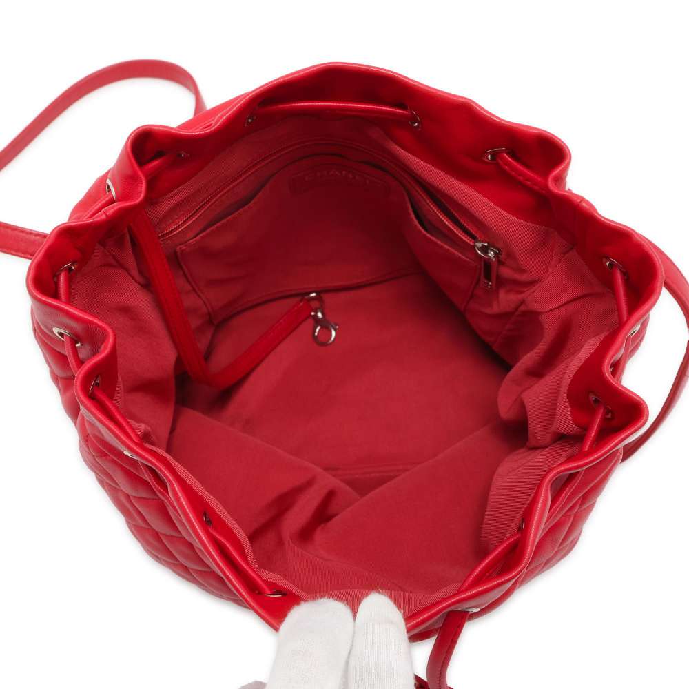 CHANEL Matelasse Urban Spirit Backpack RedA91122 Lambskin Size Large