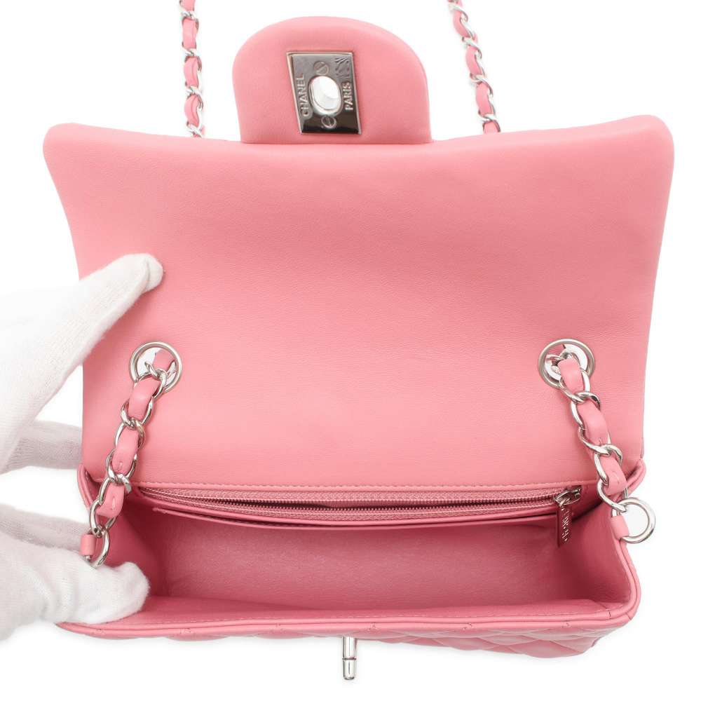 CHANEL Mini Matelasse ChainShoulder Bag PinkA69900 Lambskin Size Mini