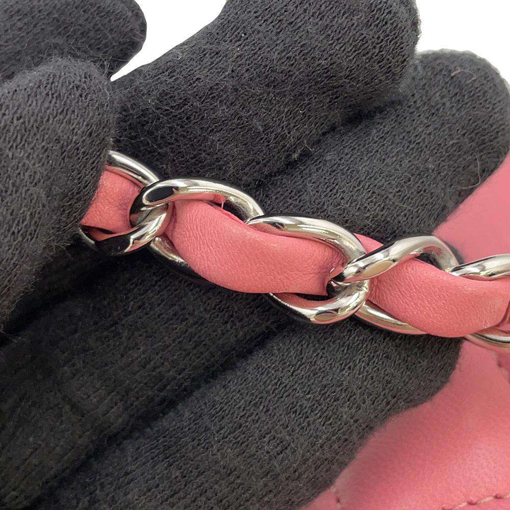 CHANEL Mini Matelasse ChainShoulder Bag PinkA69900 Lambskin Size Mini