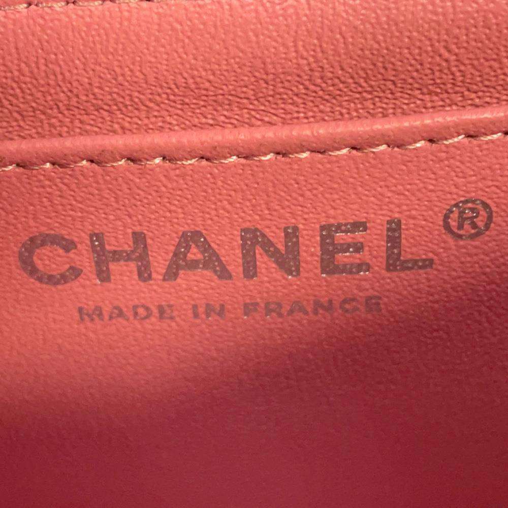 CHANEL Mini Matelasse ChainShoulder Bag PinkA69900 Lambskin Size Mini